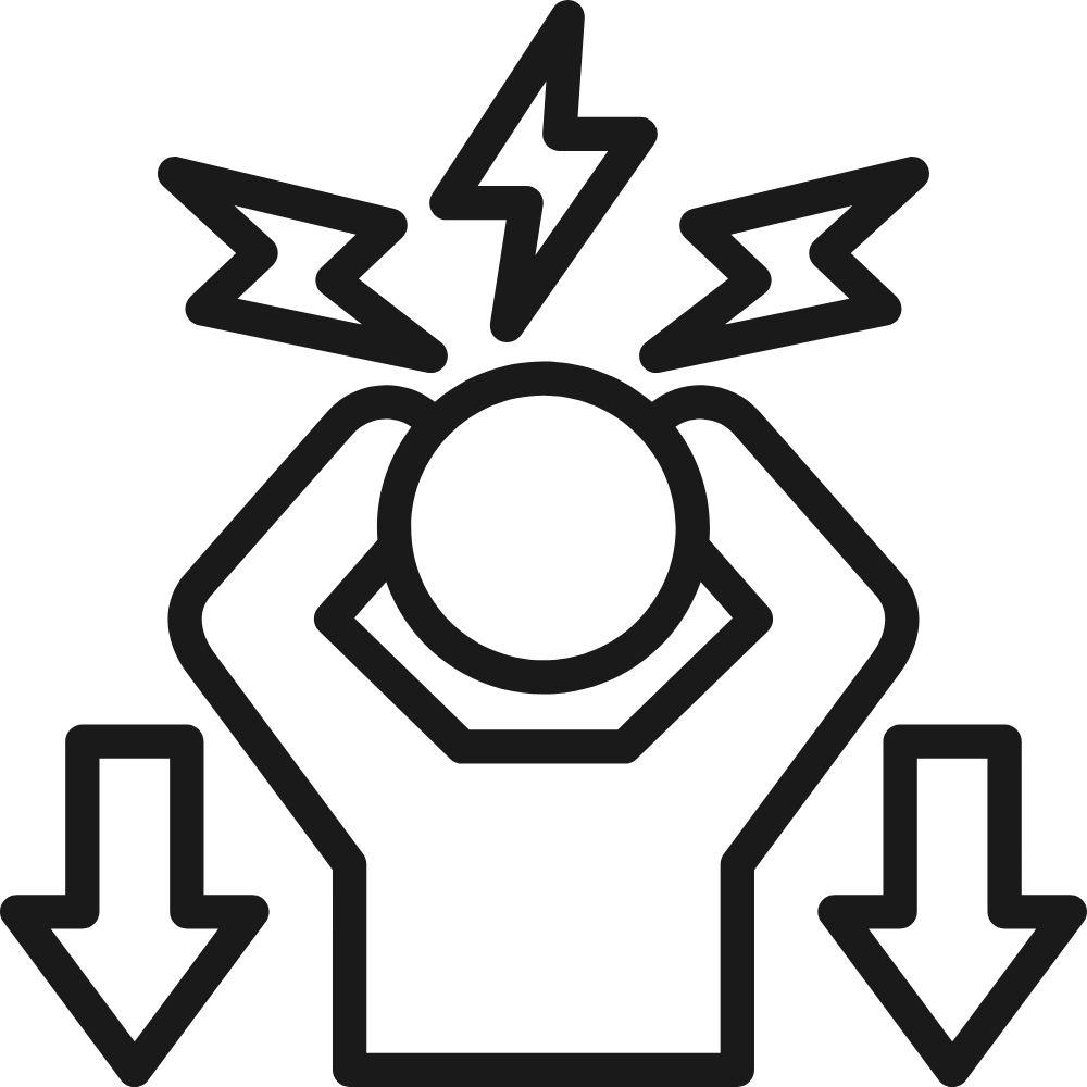 Decrease in stress icon