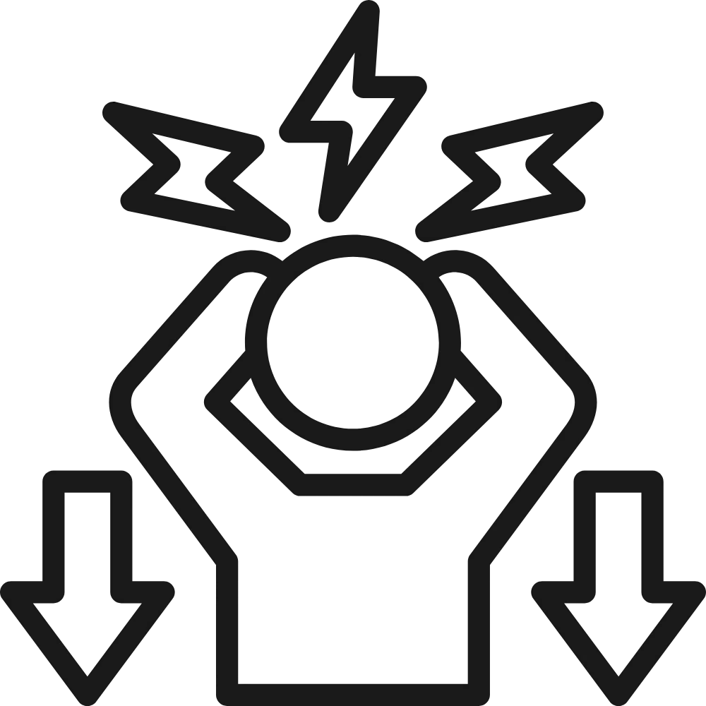 Decrease in stress icon